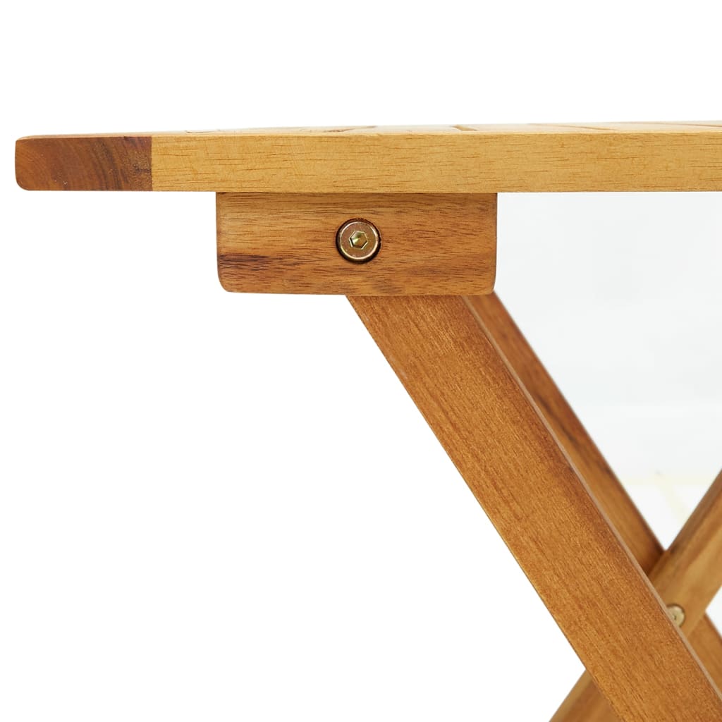 Pair of Outdoor Deck Chairs with Optional Table in Solid Wood Acacia and Fabric