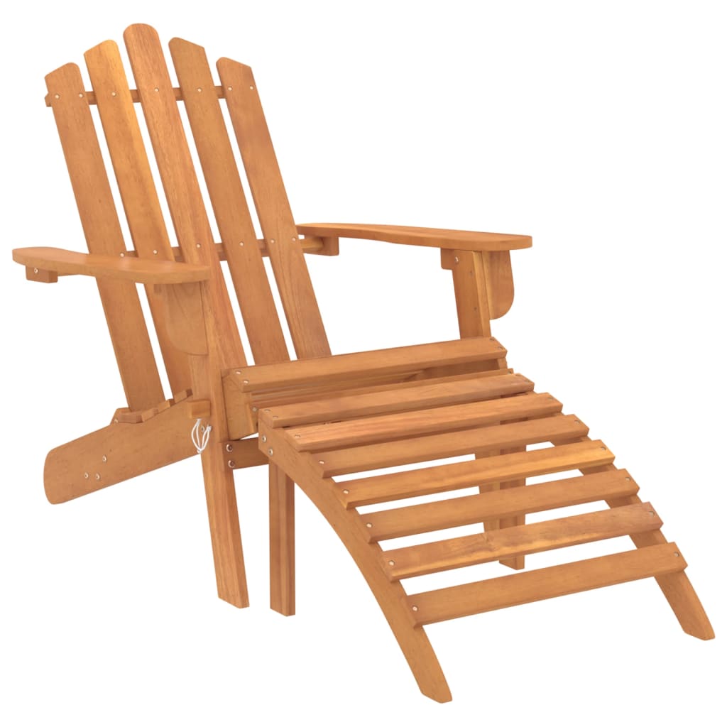 Adirondack Garden Lounge in Acacia Wood - 3 Piece, Multiple Seating Options