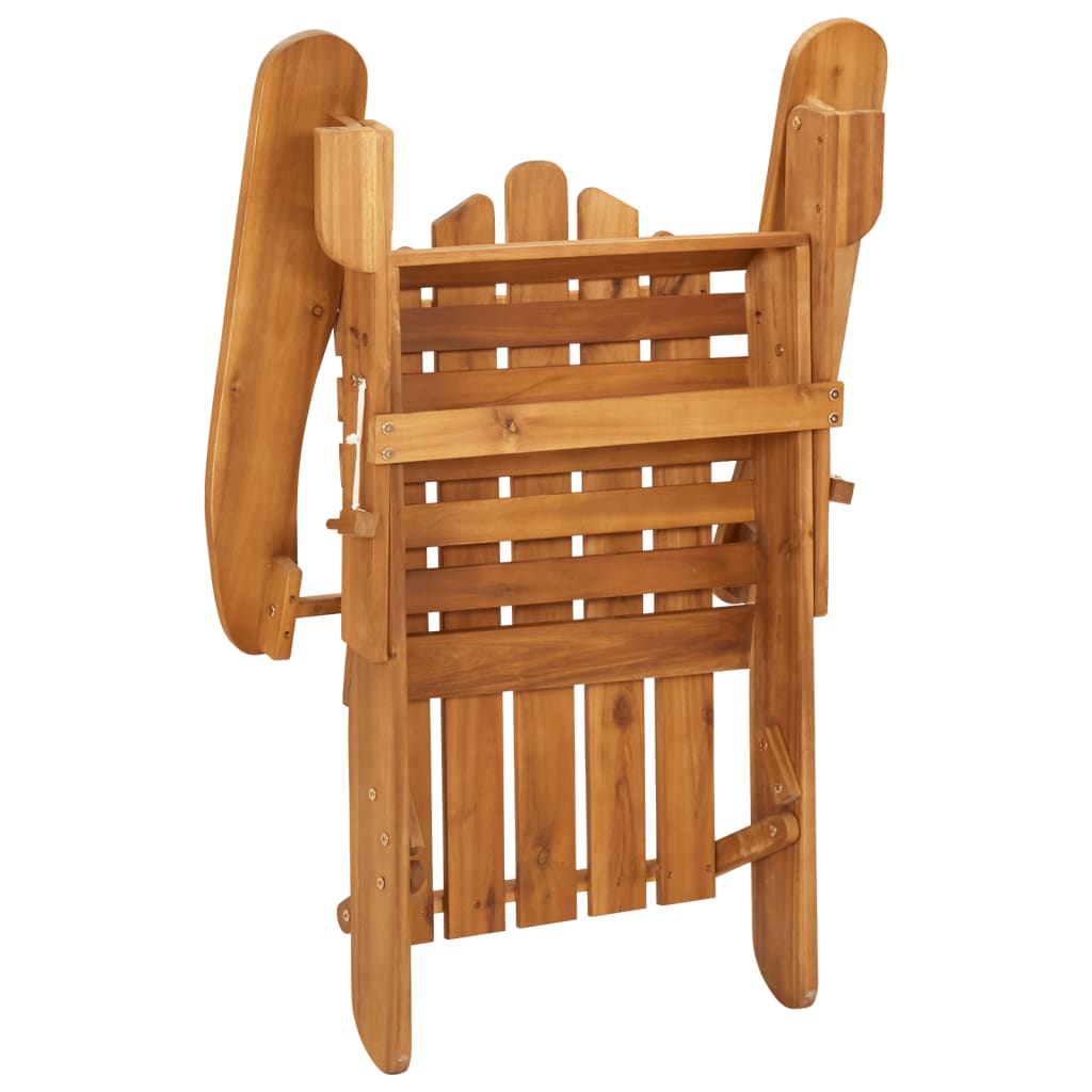 Adirondack Garden Lounge in Acacia Wood - 3 Piece, Multiple Seating Options