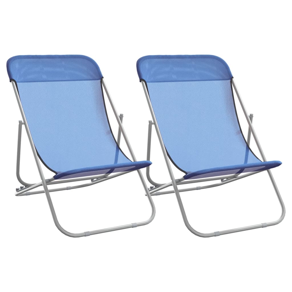 Folding Beach Style Chairs - 2 pcs
