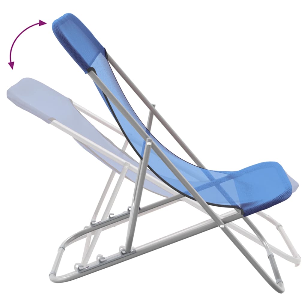 Folding Beach Style Chairs - 2 pcs