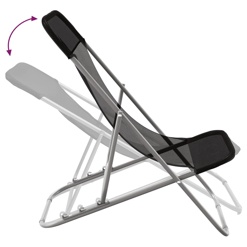 Folding Beach Style Chairs - 2 pcs