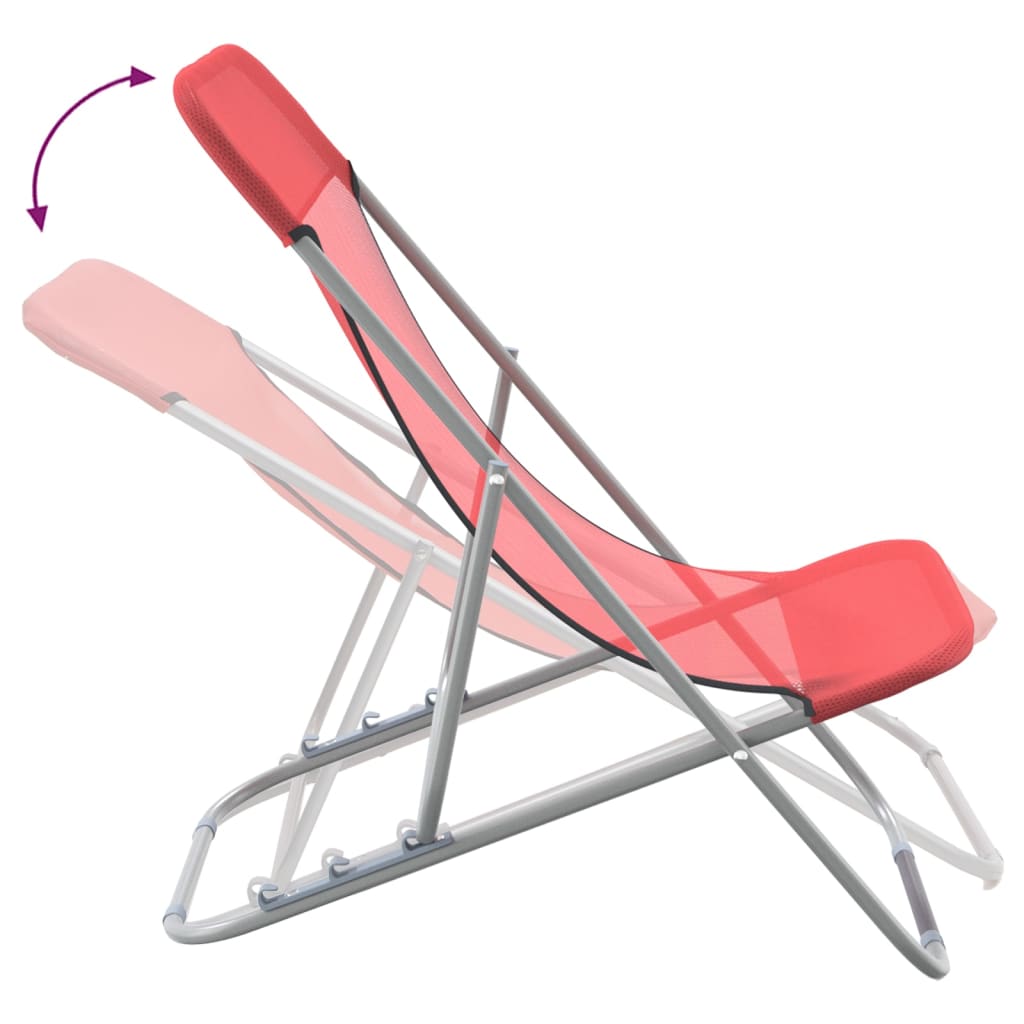 Folding Beach Style Chairs - 2 pcs