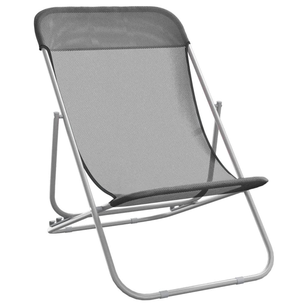 Folding Beach Style Chairs - 2 pcs