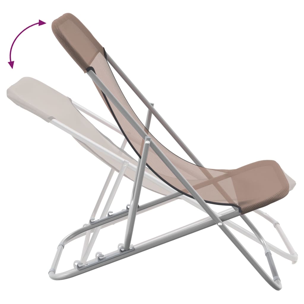 Folding Beach Style Chairs - 2 pcs