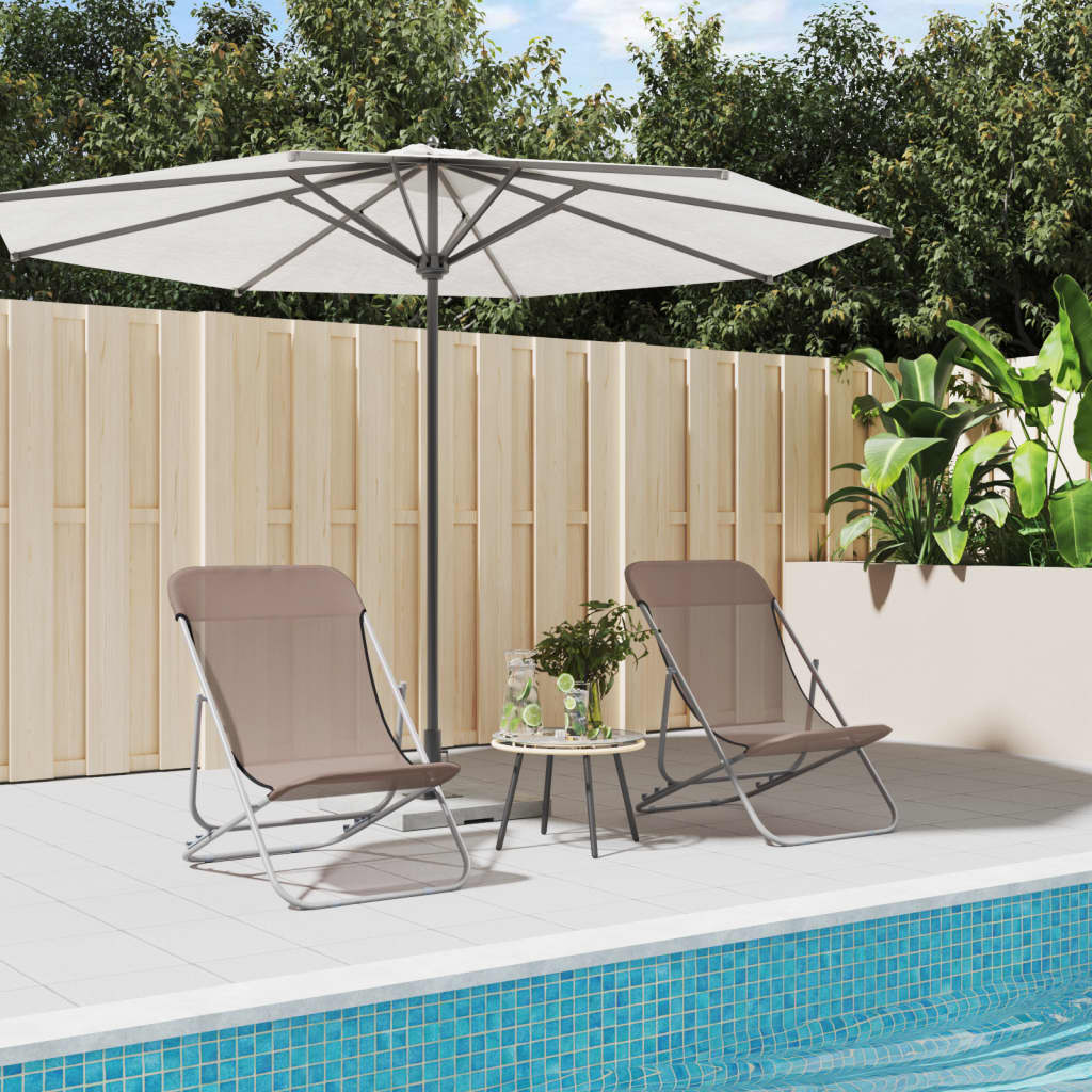 Folding Beach Style Chairs - 2 pcs