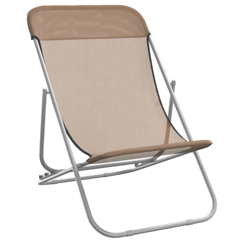 Folding Beach Style Chairs - 2 pcs