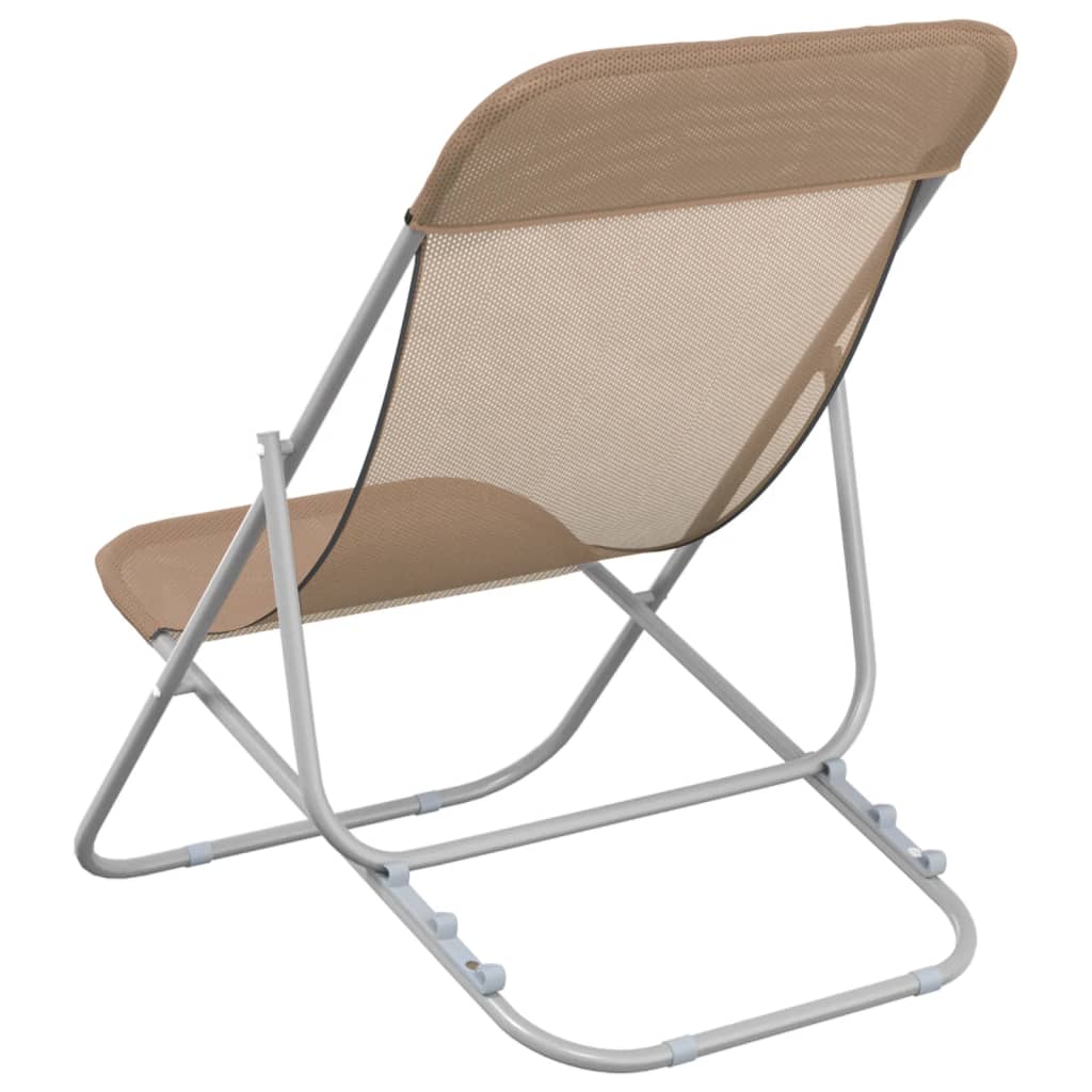 Folding Beach Style Chairs - 2 pcs