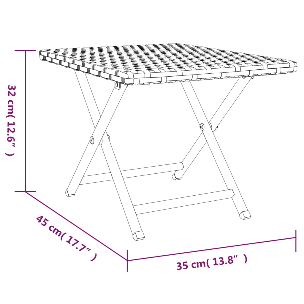 Folding Table in Poly Rattan