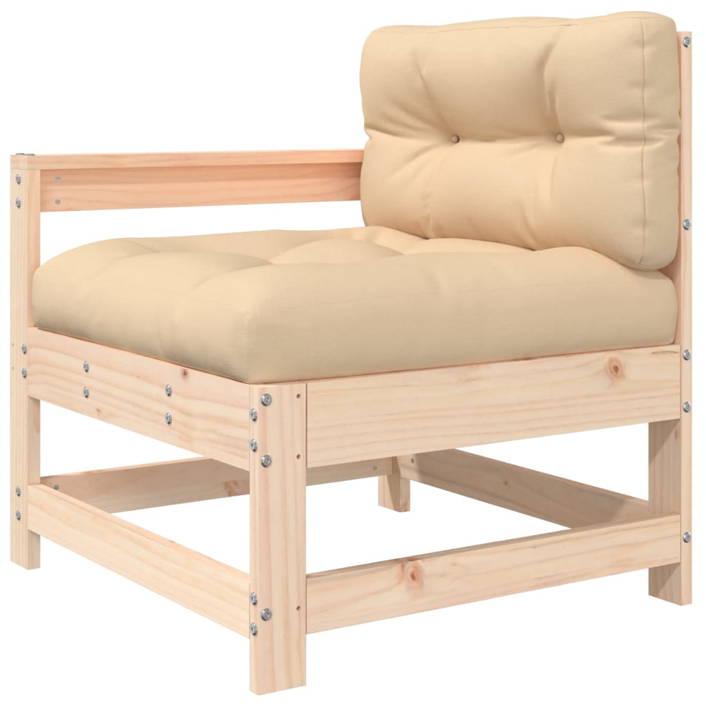 3 Piece Solid Wood Garden Lounge Set with Cushions