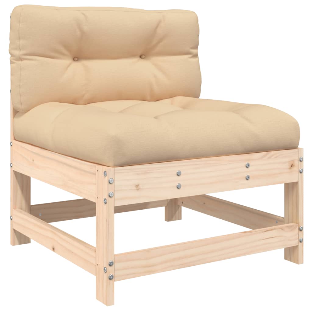 3 Piece Solid Wood Garden Lounge Set with Cushions