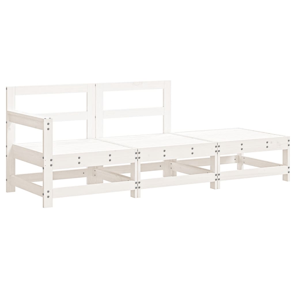 3 Piece Solid Wood Garden Lounge Set with Cushions
