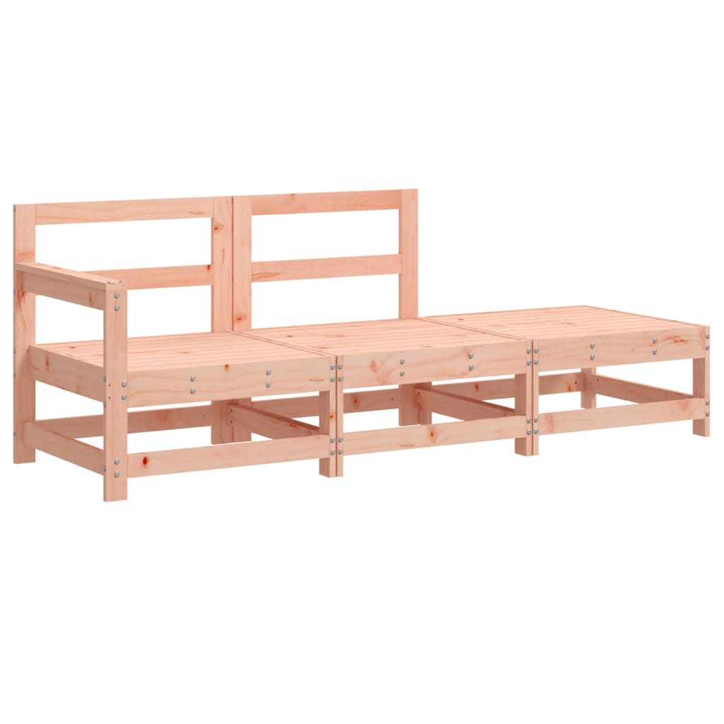 3 Piece Solid Wood Garden Lounge Set with Cushions