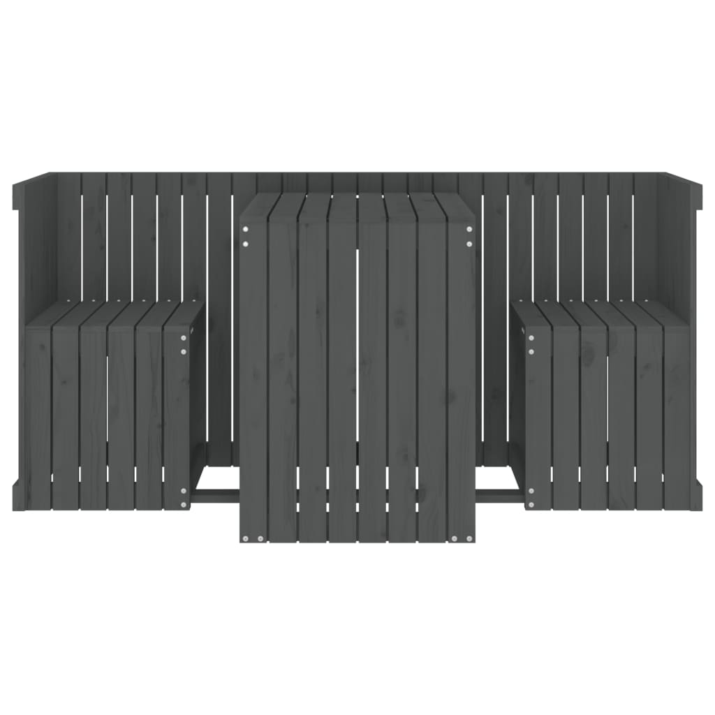 2 Seater Balcony Set in Solid Wood Pine