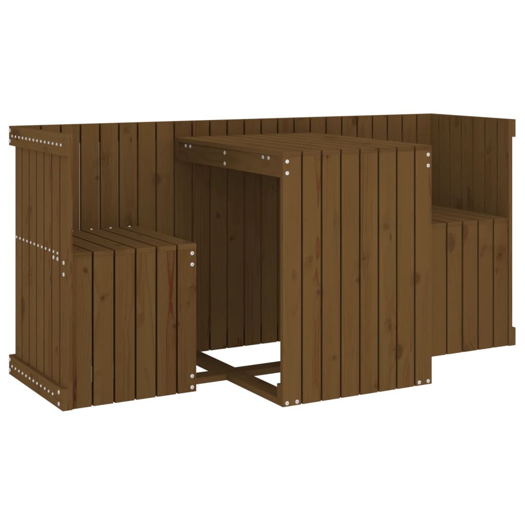 2 Seater Balcony Set in Solid Wood Pine
