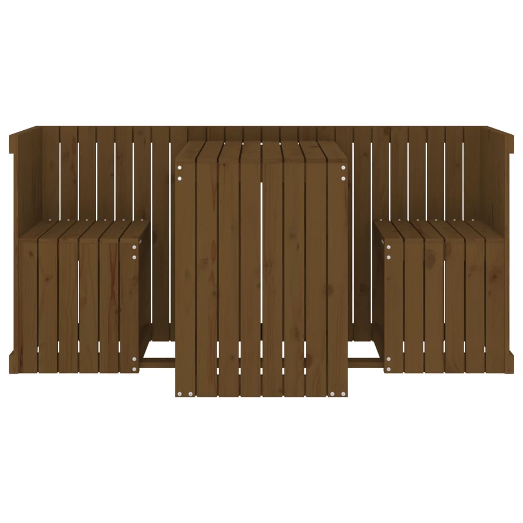2 Seater Balcony Set in Solid Wood Pine
