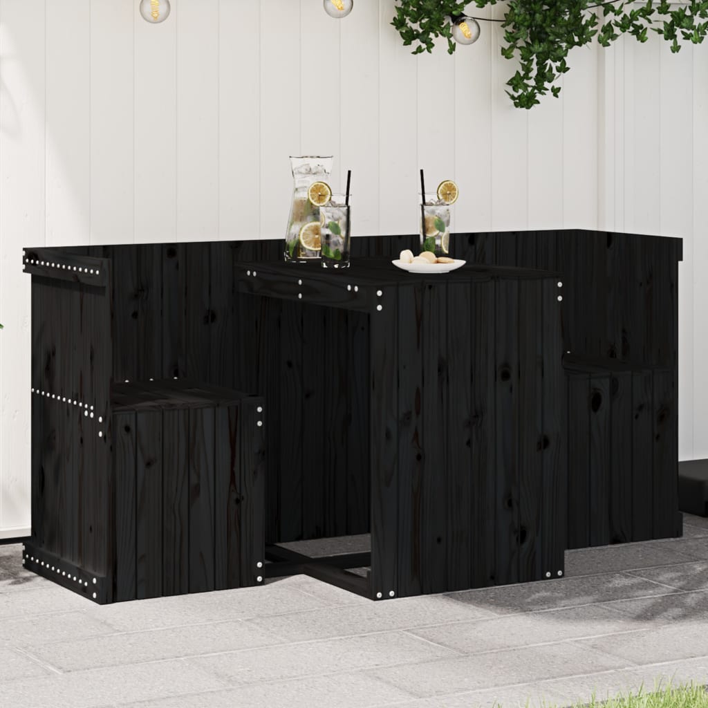 2 Seater Balcony Set in Solid Wood Pine