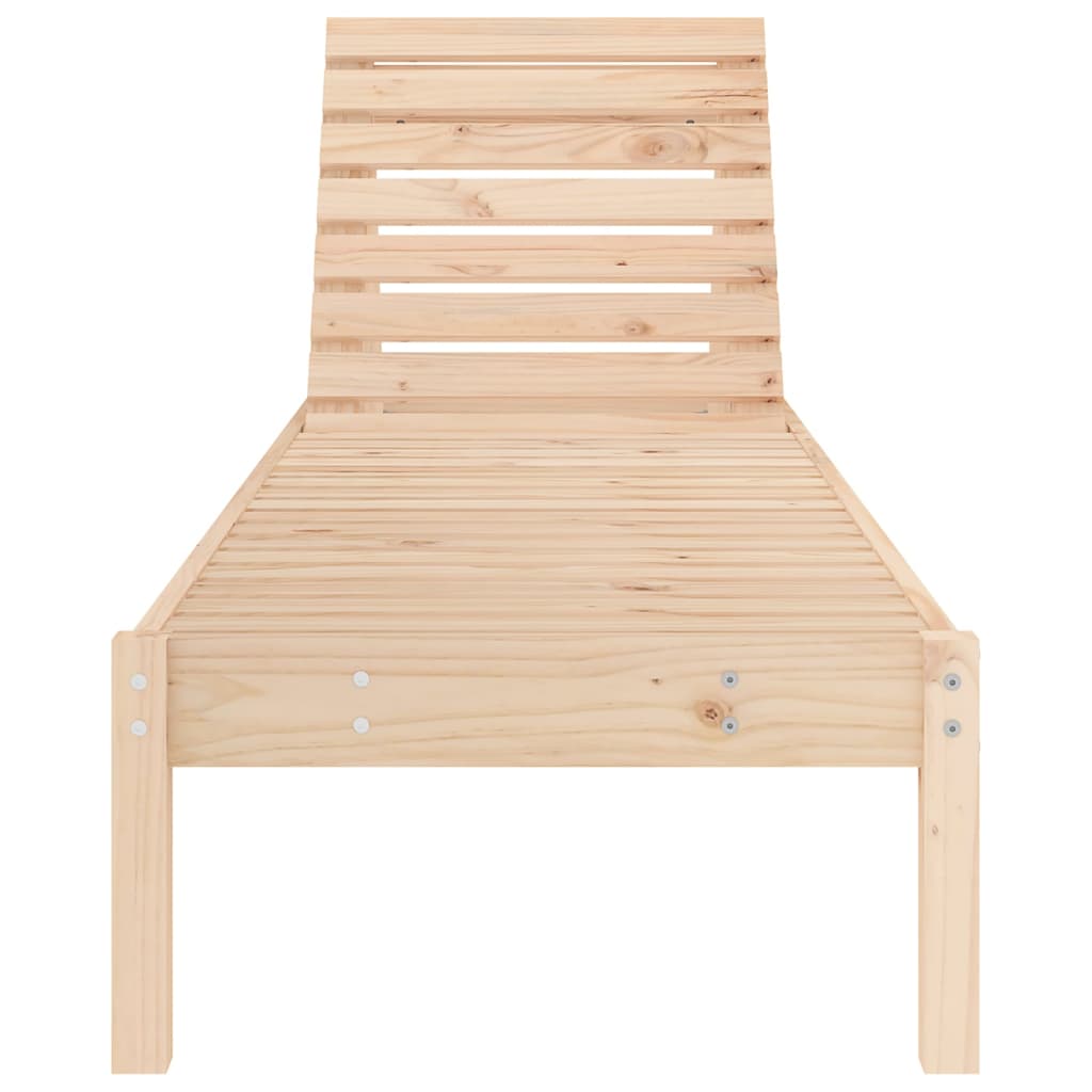 Solid Wood Sun Lounger with Adjustable Support