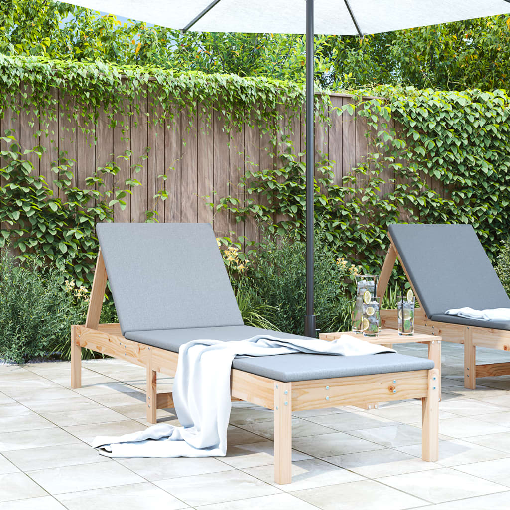 Solid Wood Sun Lounger with Adjustable Support