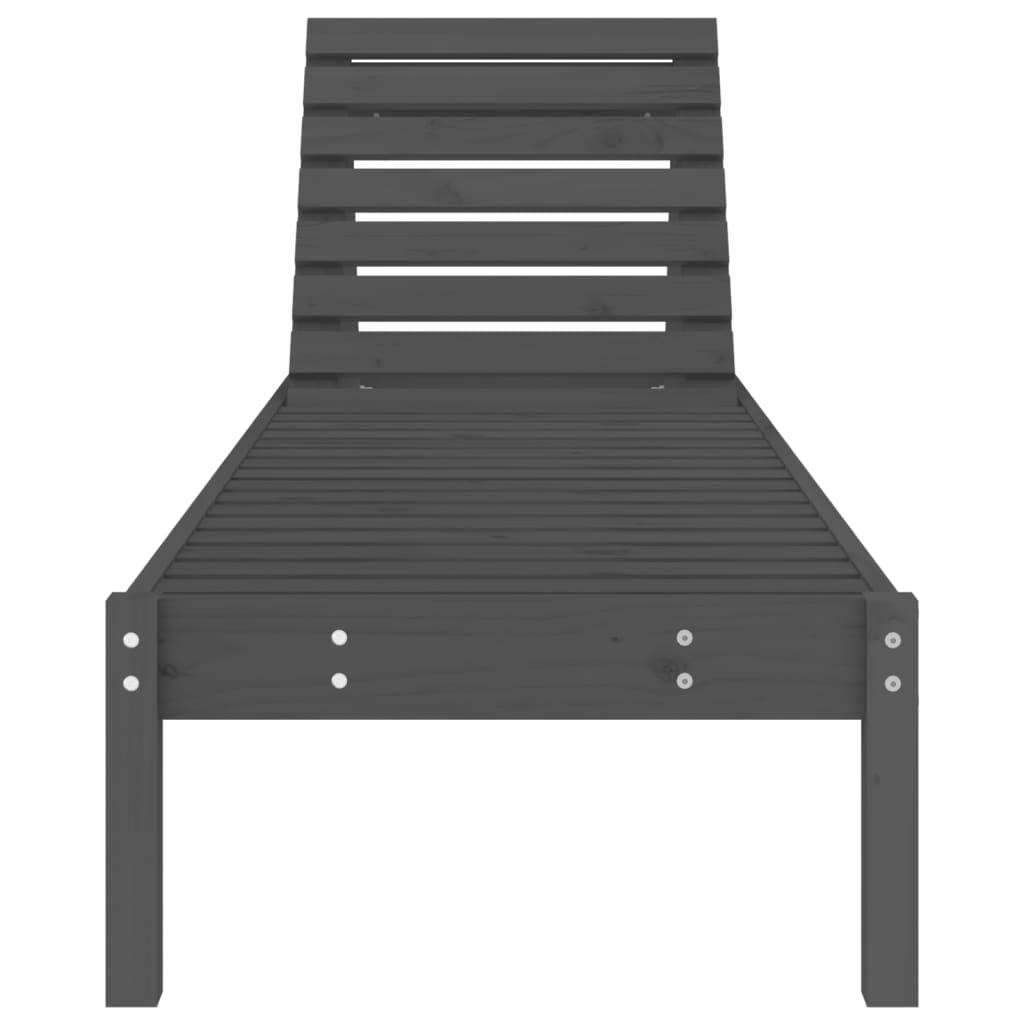 Solid Wood Sun Lounger with Adjustable Support