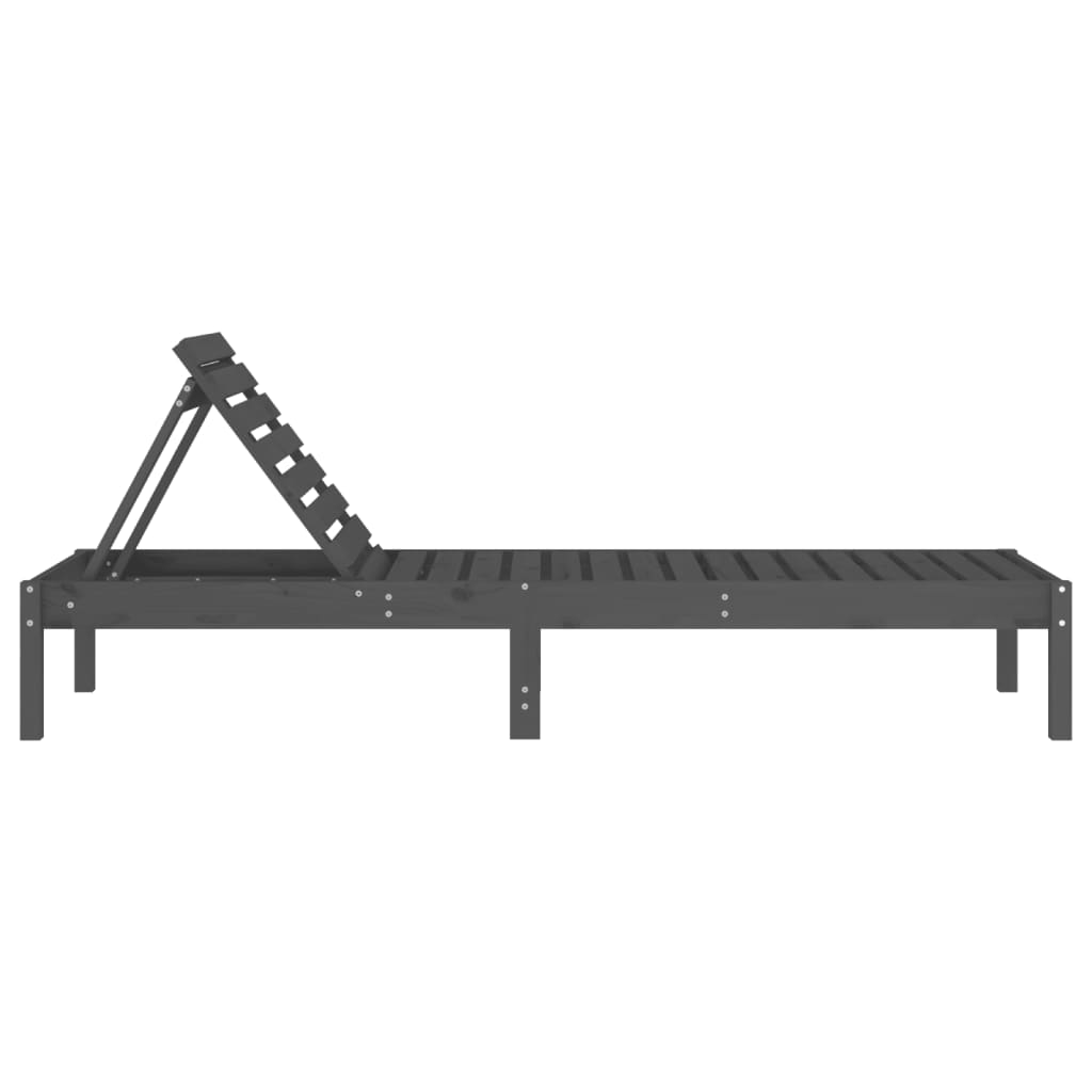 Solid Wood Sun Lounger with Adjustable Support