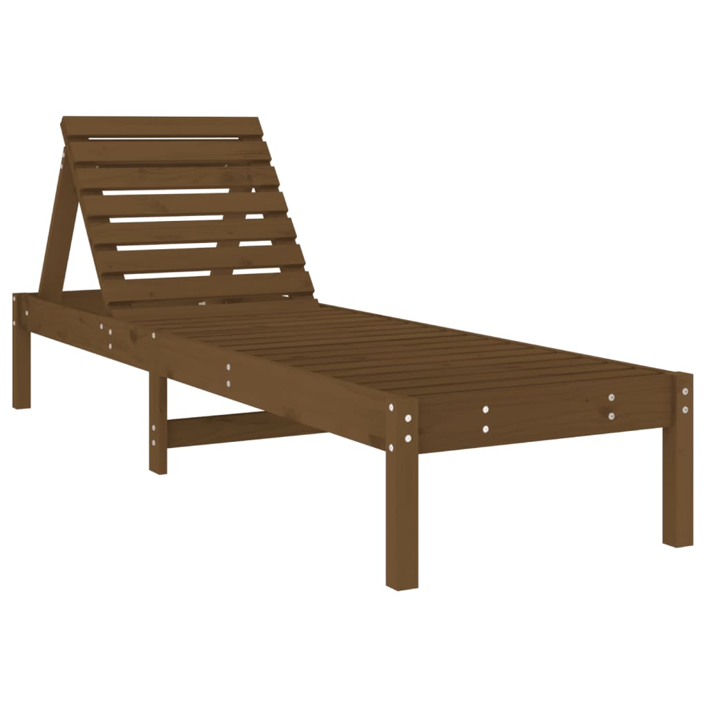 Solid Wood Sun Lounger with Adjustable Support