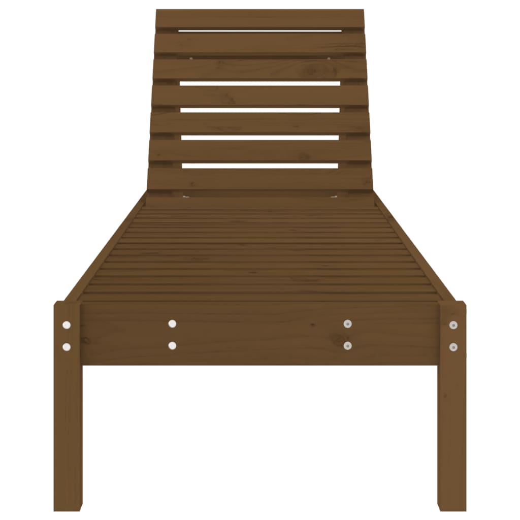 Solid Wood Sun Lounger with Adjustable Support