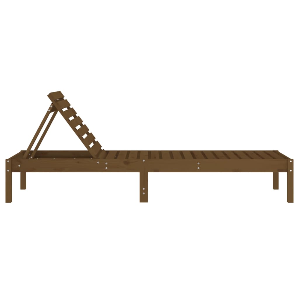 Solid Wood Sun Lounger with Adjustable Support