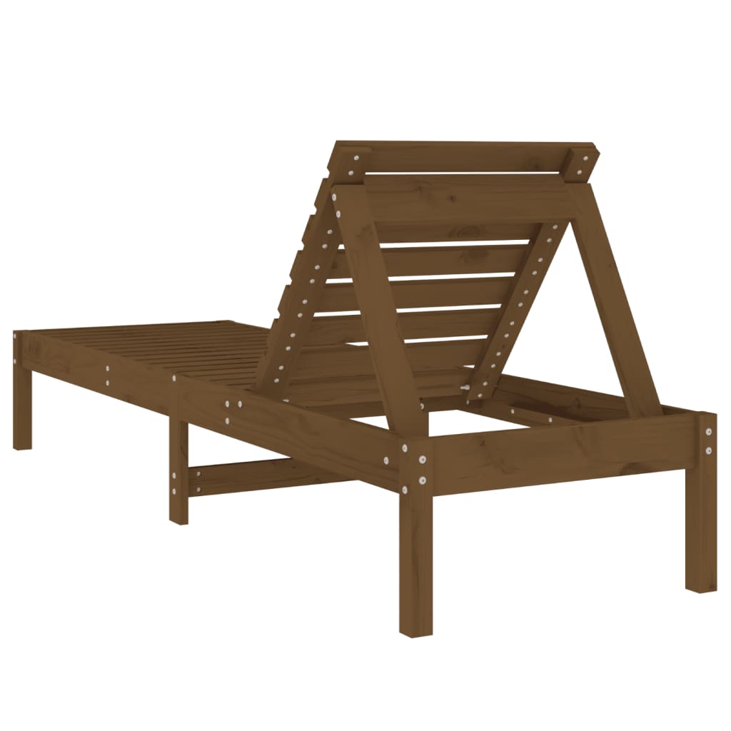 Solid Wood Sun Lounger with Adjustable Support