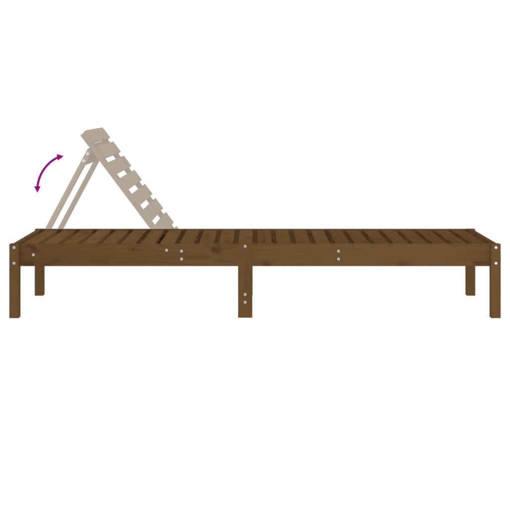 Solid Wood Sun Lounger with Adjustable Support