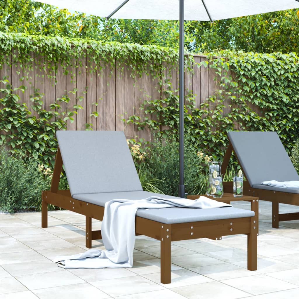 Solid Wood Sun Lounger with Adjustable Support