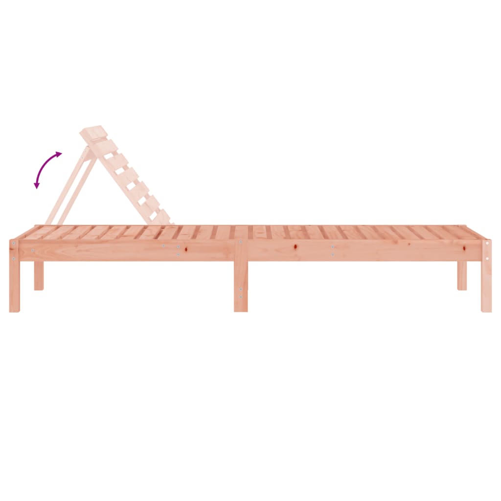 Solid Wood Sun Lounger with Adjustable Support