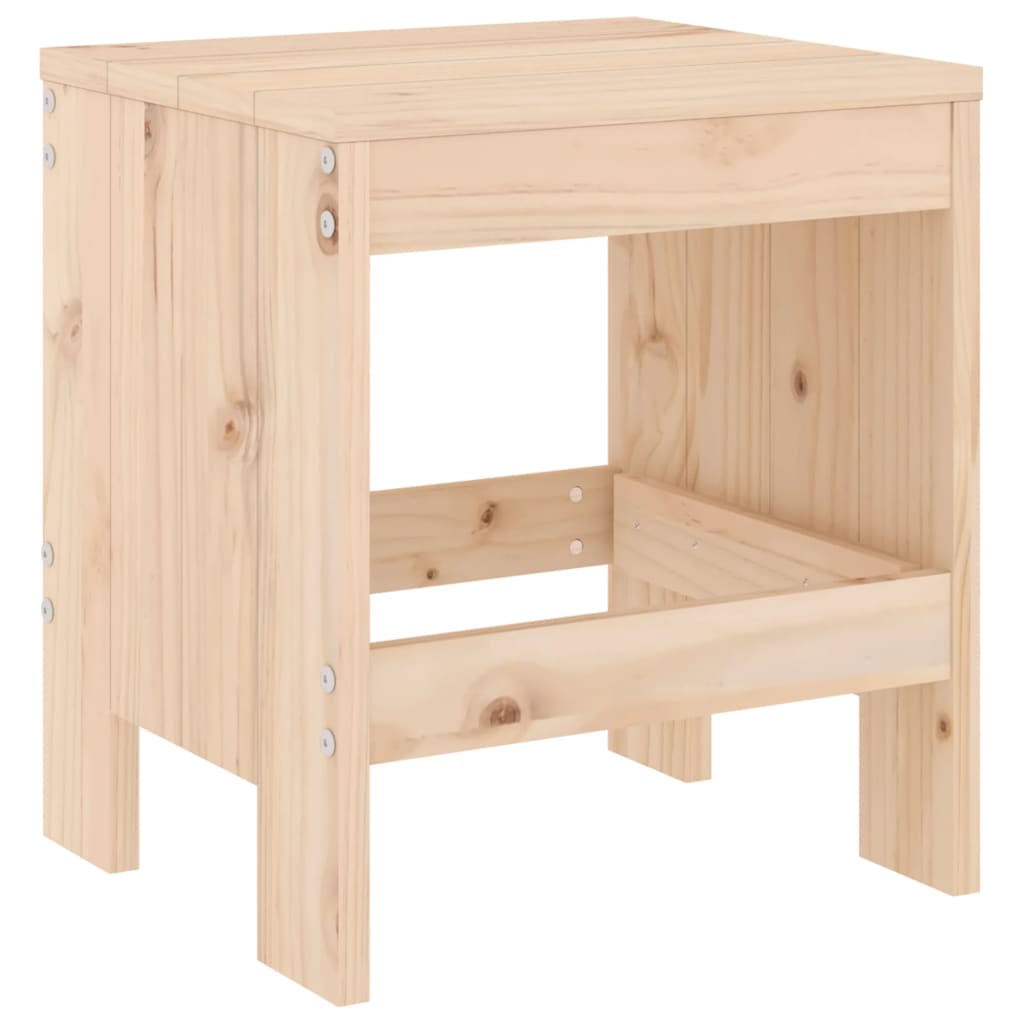 Garden Stools in Solid Wood - 2 pcs