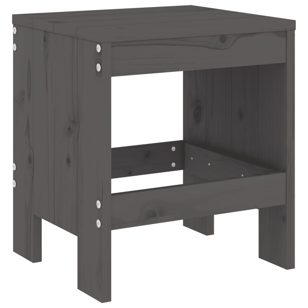 Garden Stools in Solid Wood - 2 pcs