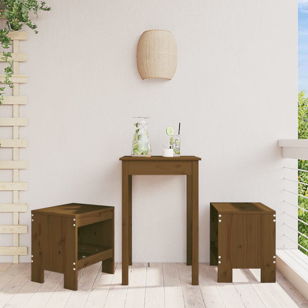 Garden Stools in Solid Wood - 2 pcs