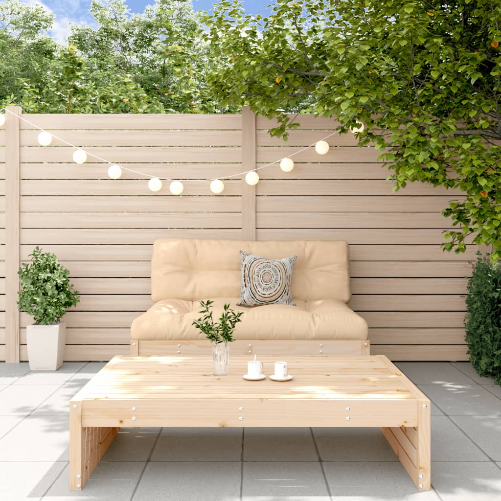 2 Piece Solid Wood Garden Lounge Set of Sofa and Table