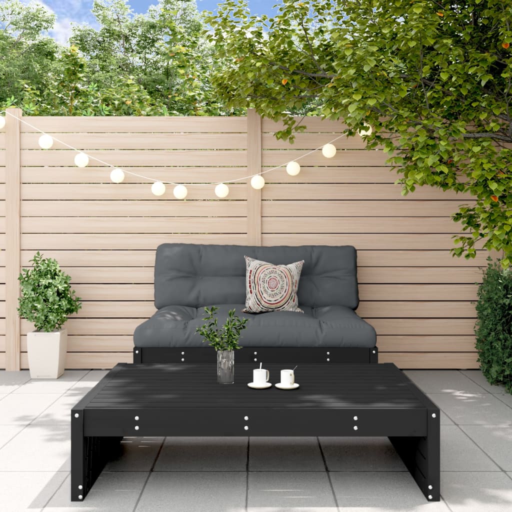 2 Piece Solid Wood Garden Lounge Set of Sofa and Table