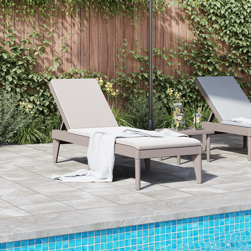 Durable Polypropylene Sun Lounger with Cushions