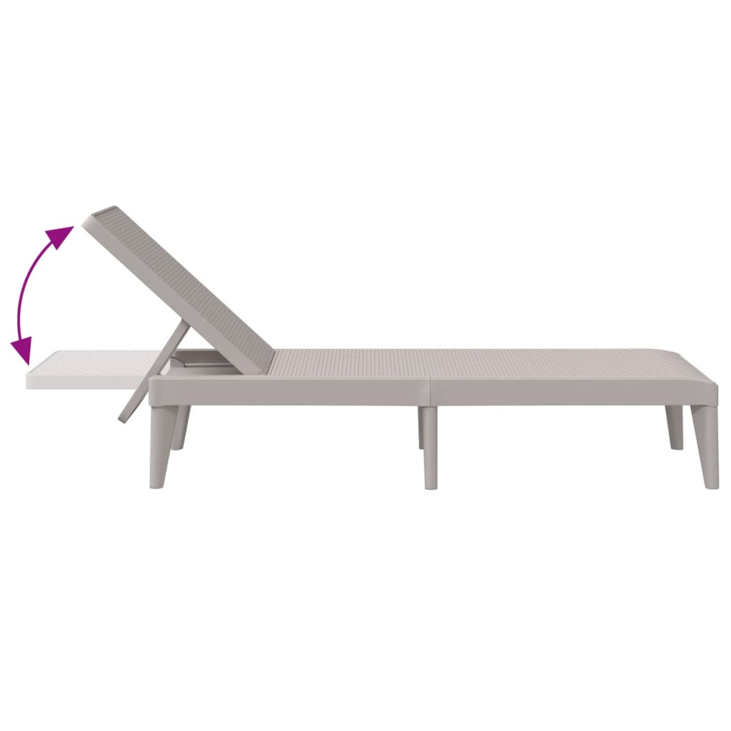 Durable Polypropylene Sun Lounger with Cushions