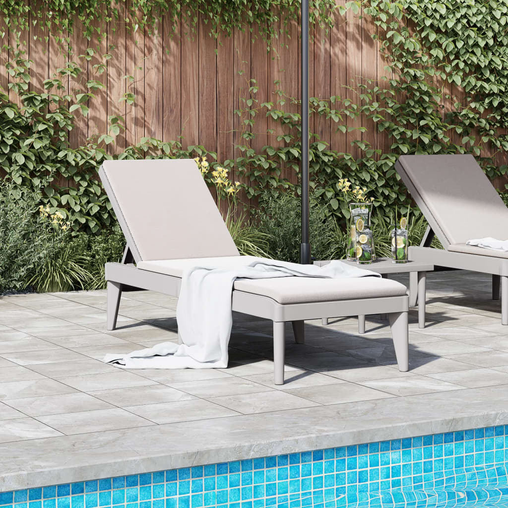 Durable Polypropylene Sun Lounger with Cushions