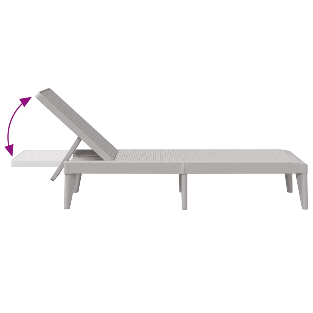 Durable Polypropylene Sun Lounger with Cushions