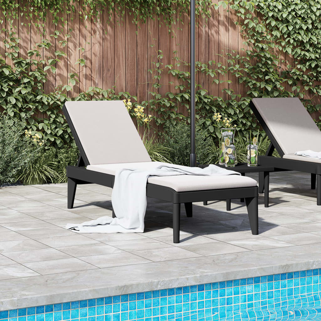 Durable Polypropylene Sun Lounger with Cushions