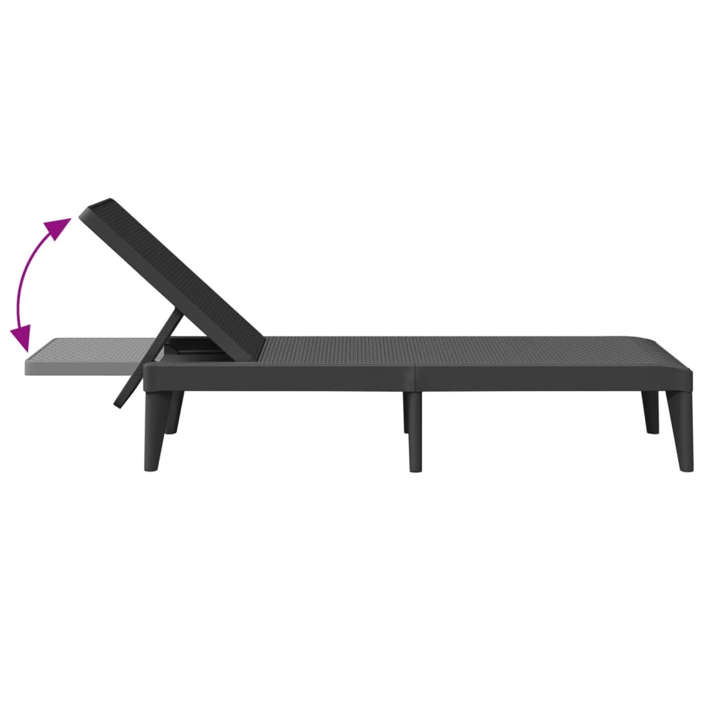 Durable Polypropylene Sun Lounger with Cushions