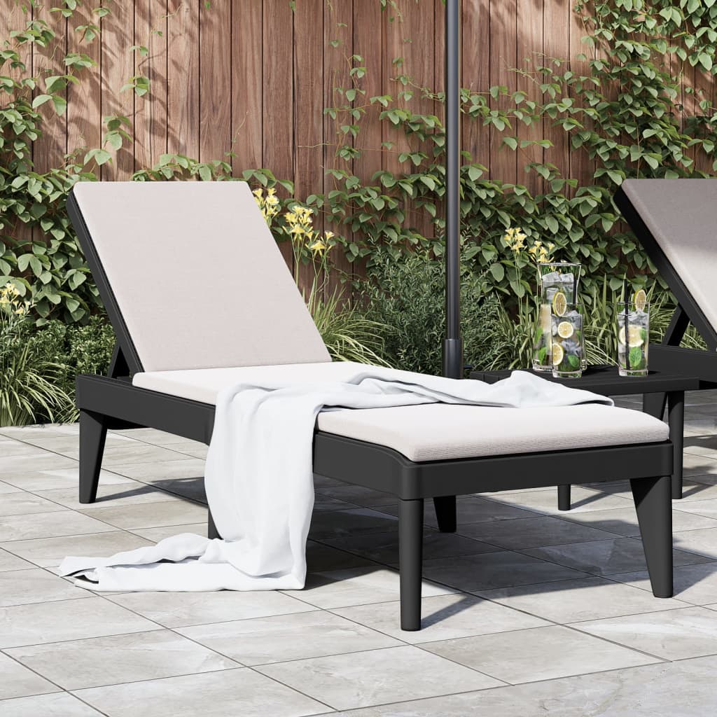 Durable Polypropylene Sun Lounger with Cushions