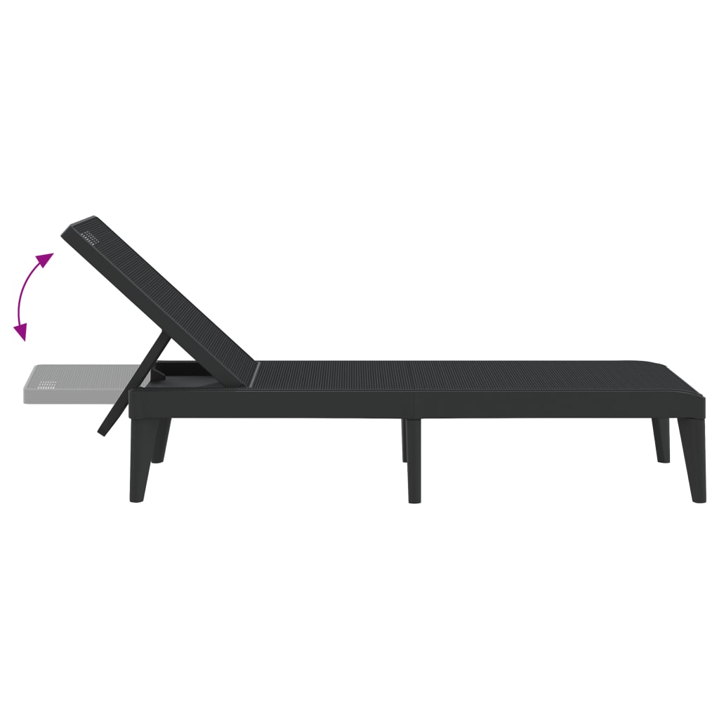 Durable Polypropylene Sun Lounger with Cushions