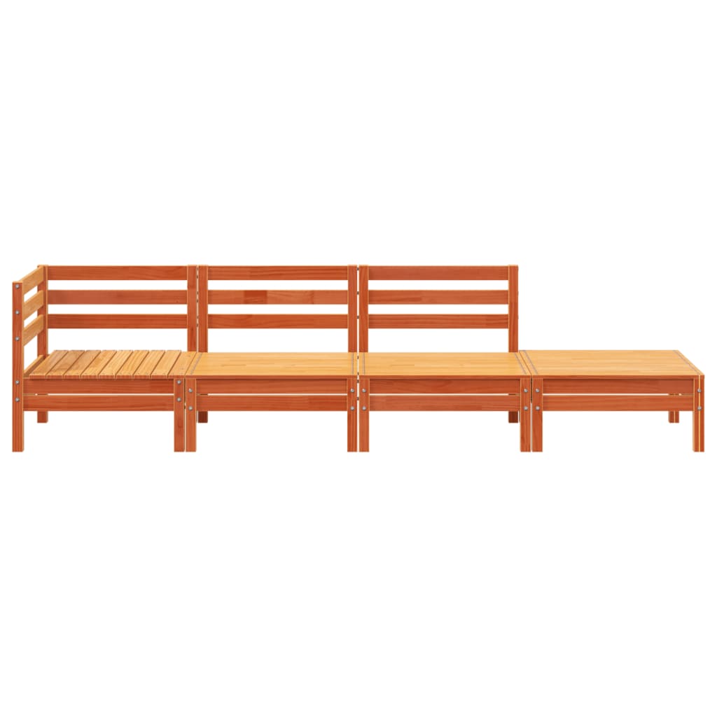 4-Seater Garden Sofa in Solid Wood