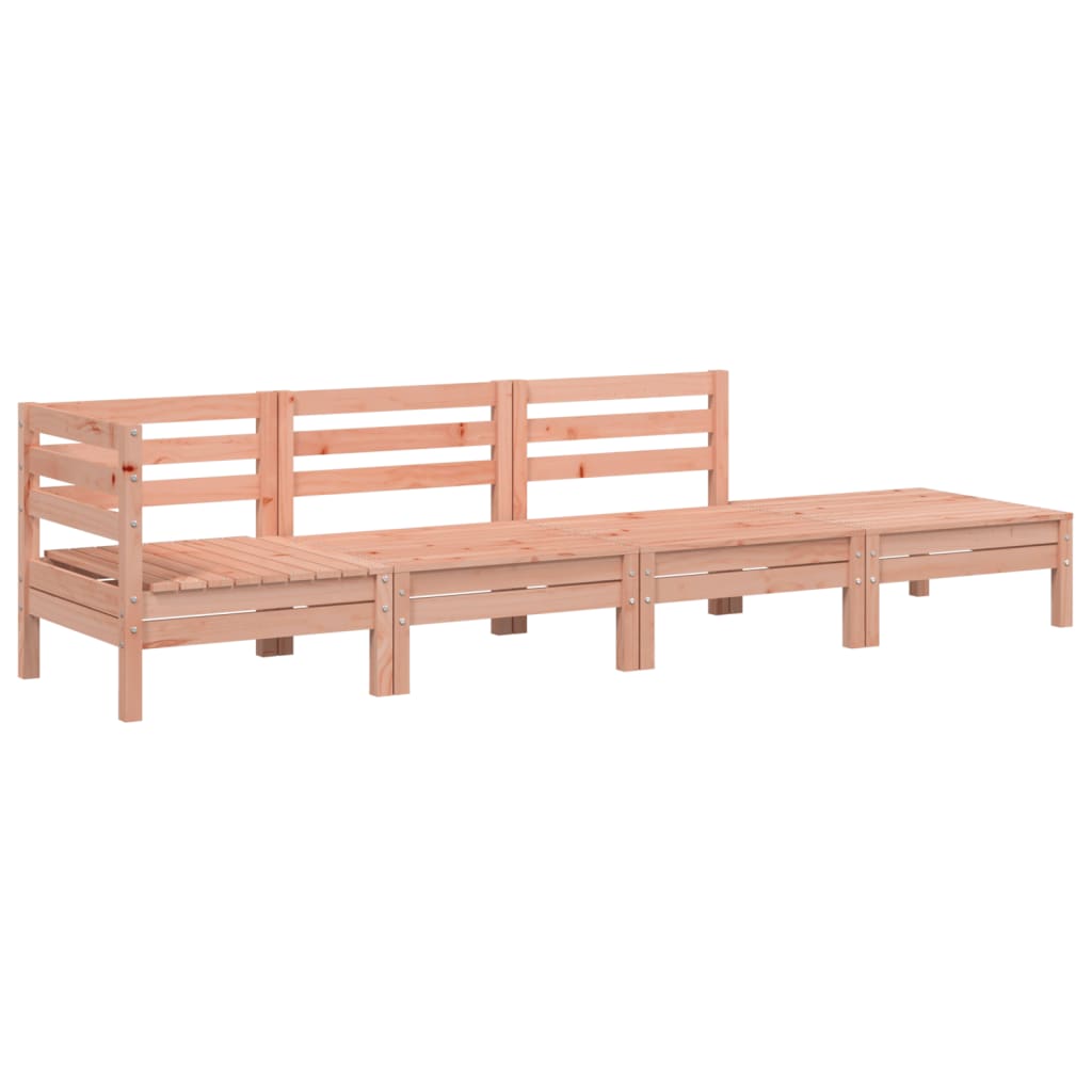 4-Seater Garden Sofa in Solid Wood