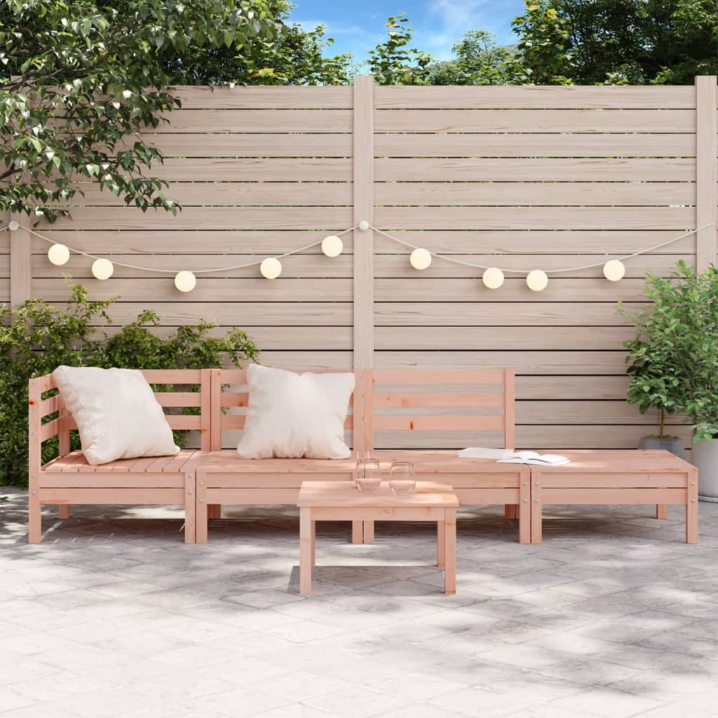 4-Seater Garden Sofa in Solid Wood