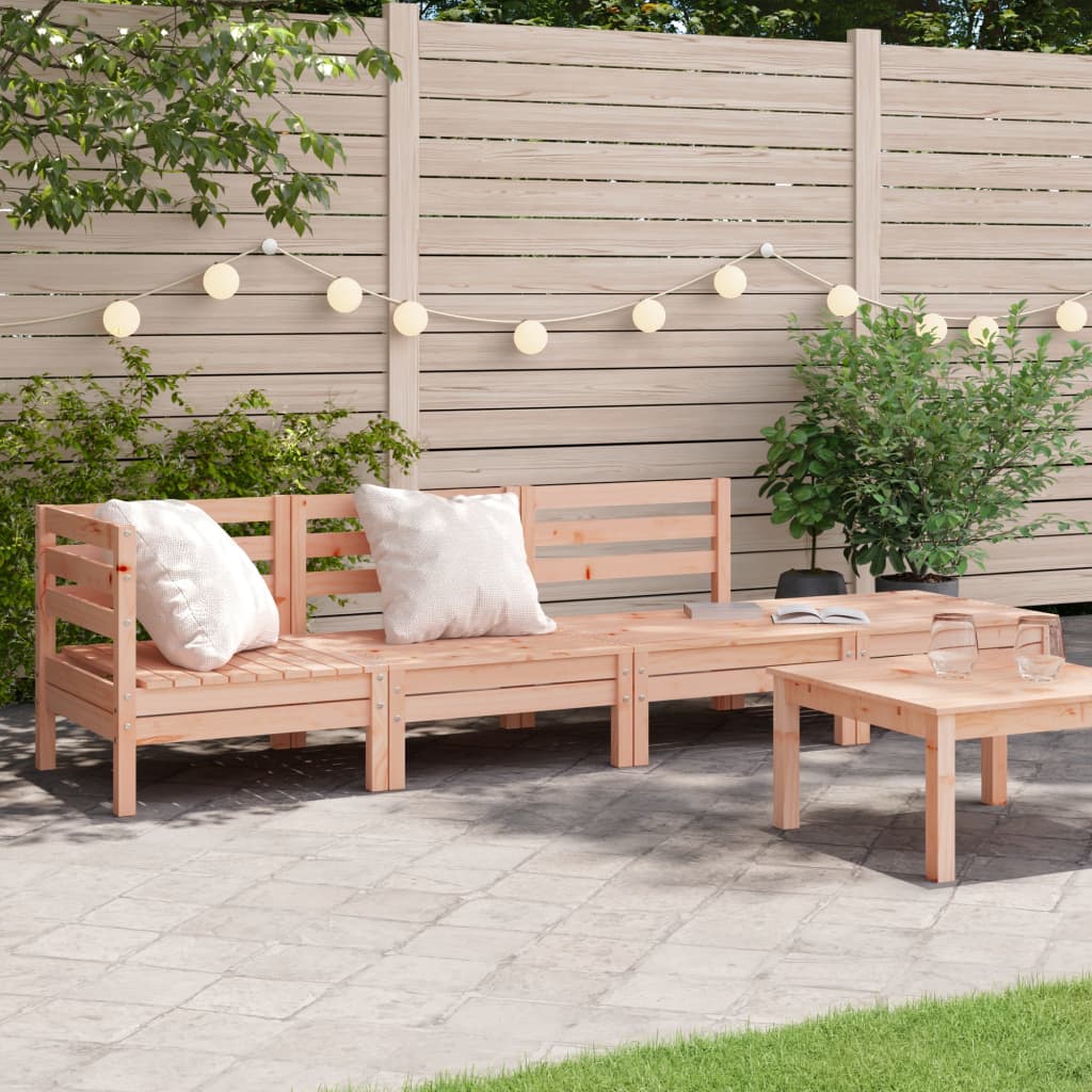 4-Seater Garden Sofa in Solid Wood