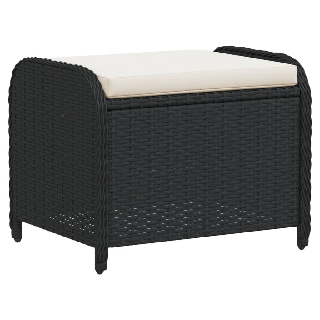 Rattan Garden Stool with Cushion